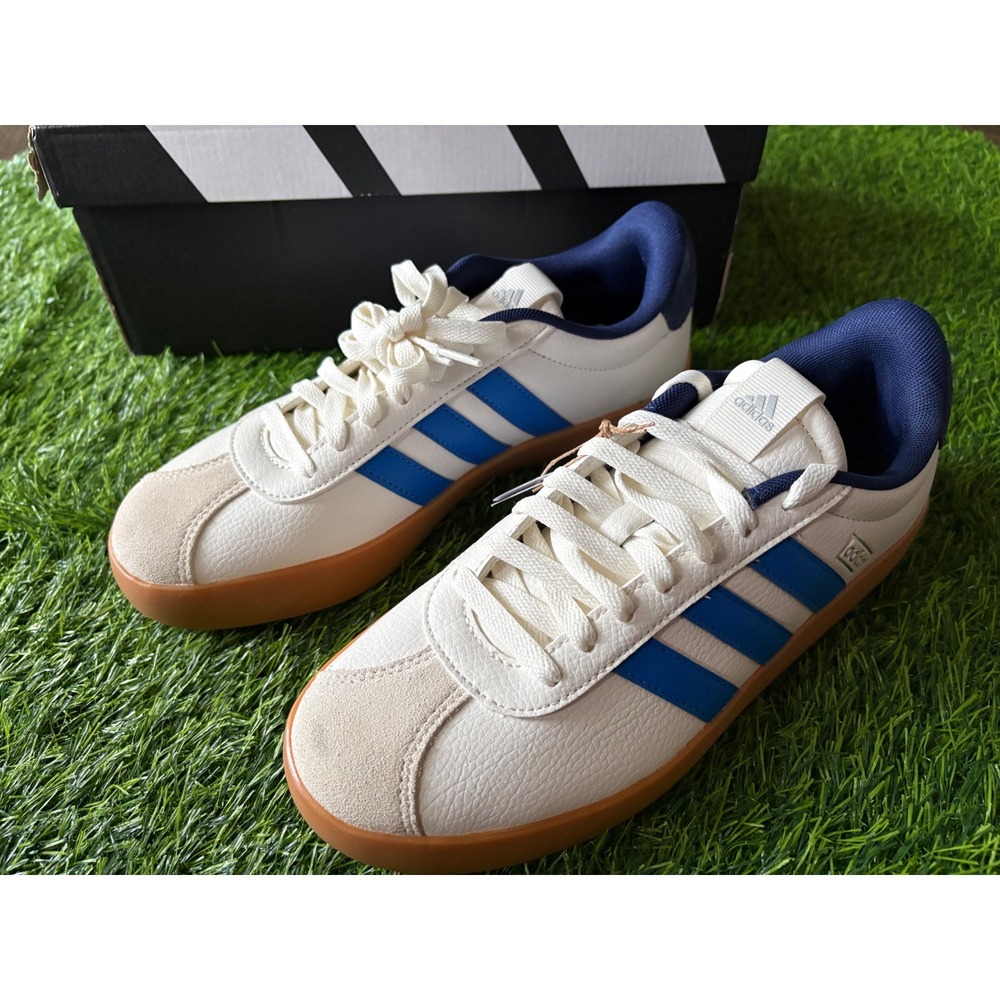 Adidas VL Court 3.0 Mens Size 9.5 Shoes White Royal Blue Gum Sole ID6285